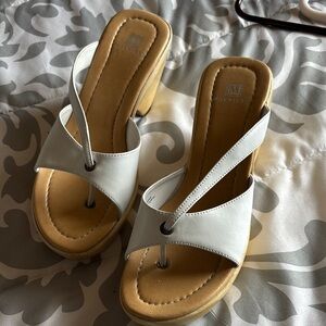 Maurice’s  White Heeled Shoes with Cushioned Comfort. New never worn